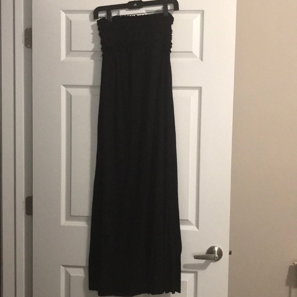 Strapless Black Maxi Dress